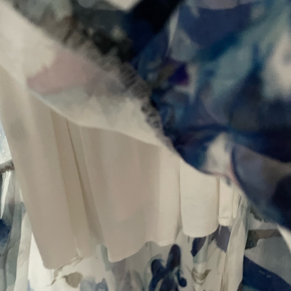 Le Raganne Blue and White Scoop Neck Maxi Sundress - Picture 6 of 11